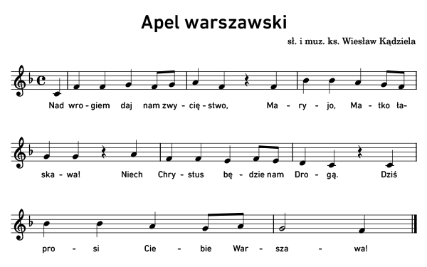 Apel Warszawski (nuty)