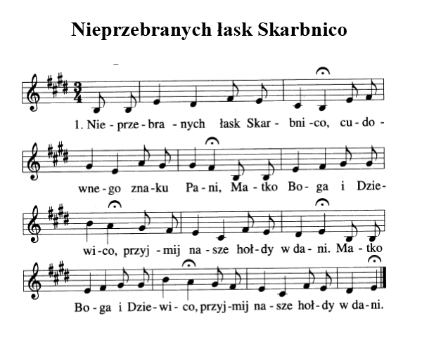 Nieprzebranych łask Skarbnico (nuty)